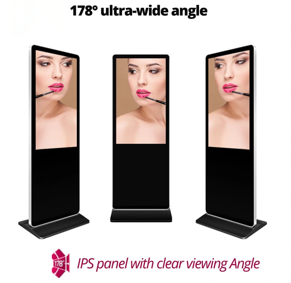 65 Inch Floor Stand Flexible Foldable Android Network Digital Poster Kiosk Advertising Media Player for Restaurant