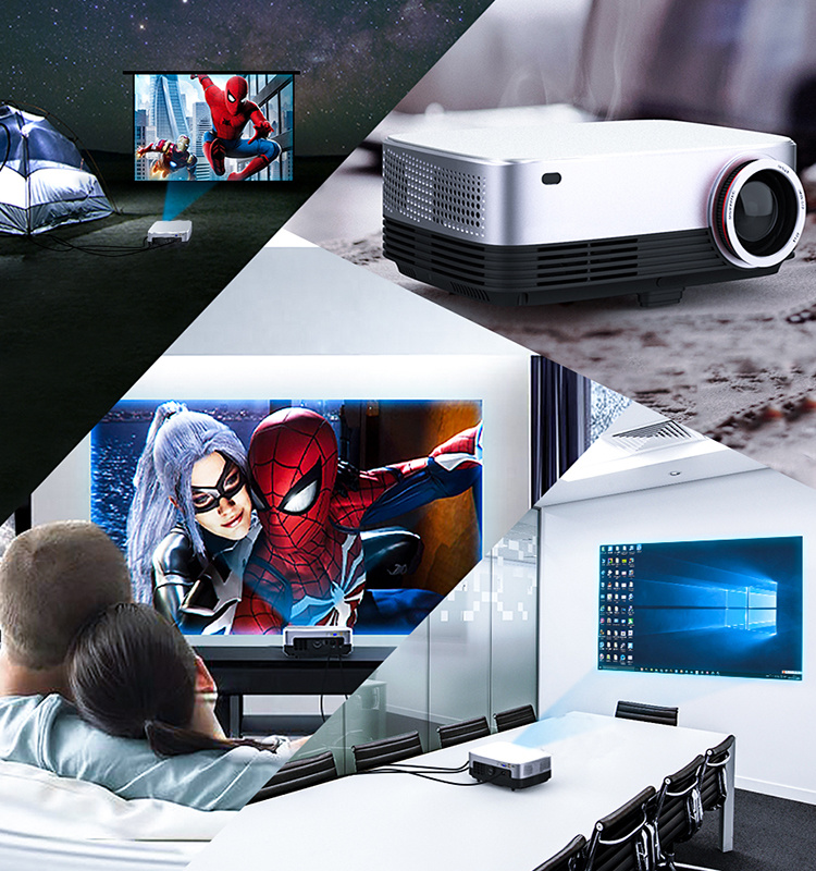 WiFi LED Projector Full HD 3D Portable HD Home Theater Mini Projector
