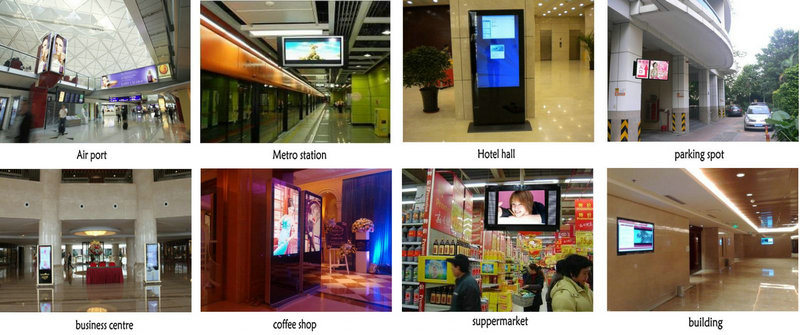 Wall Mounted LCD Advertising Display Digital Touch Screen Kiosk