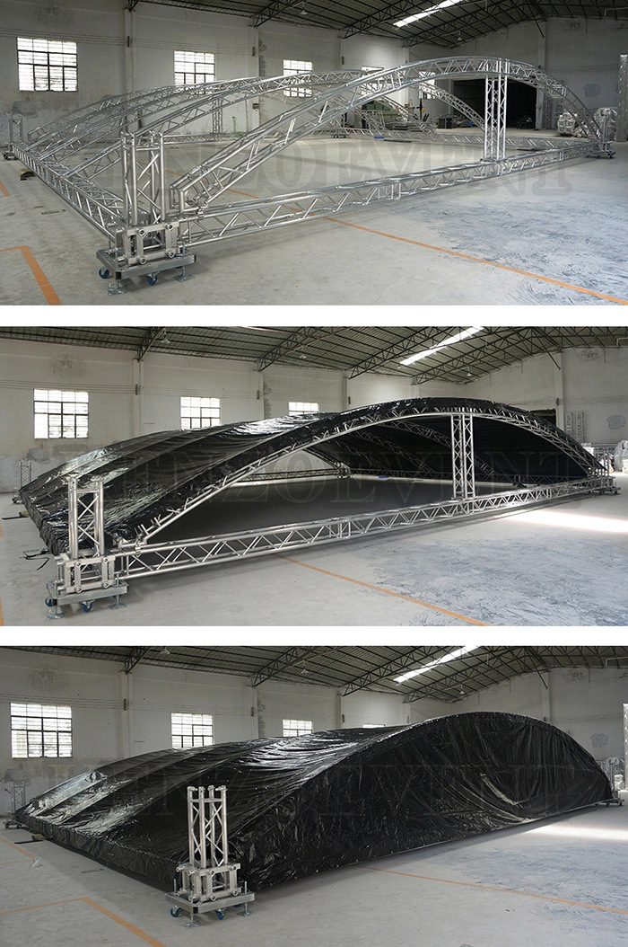 Aluminum Concert Curved Stage Roof Truss for Sale