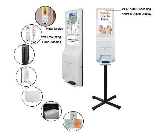 Sanitizer Kiosk Distributor in Digital Signage Display