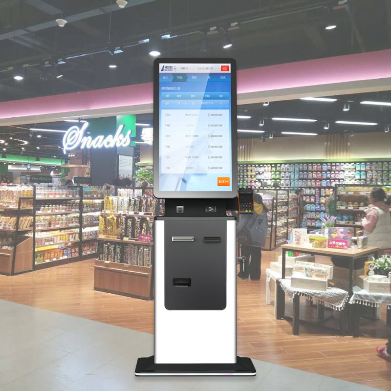Self Payment Kiosk Automated Shops Barcode Scanner Self Service Checkout Machine Unmanned Store