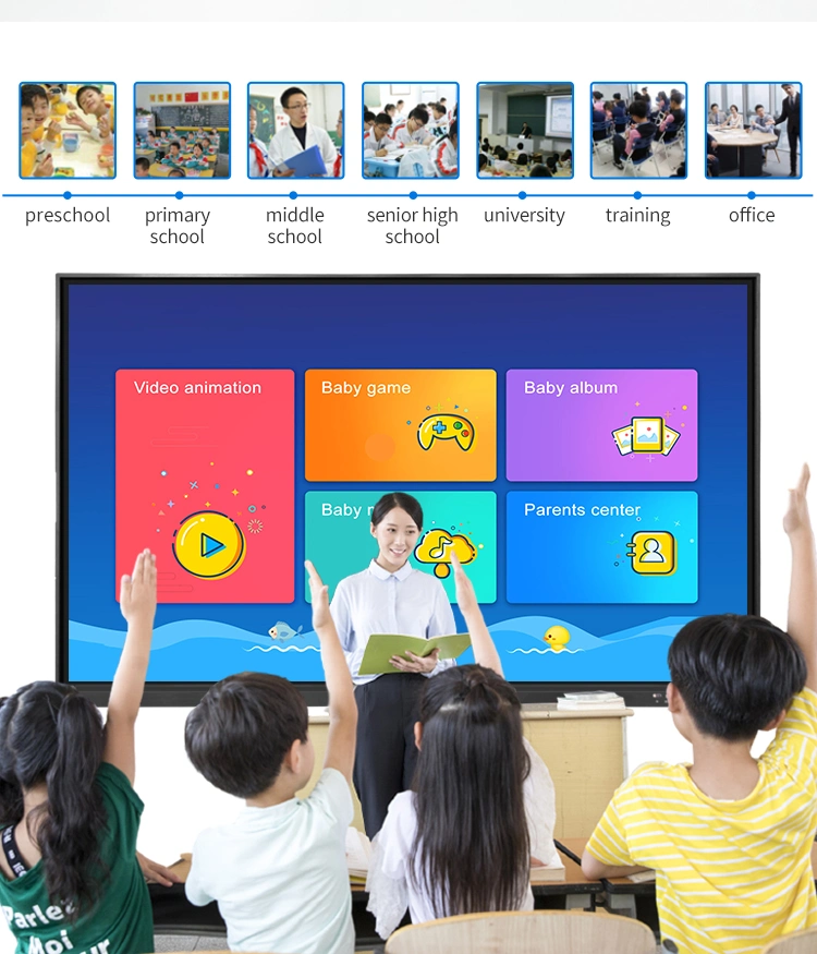 All in One Digital Multi Touch Screen Portable Interactive Whiteboard Smart Board with Projector