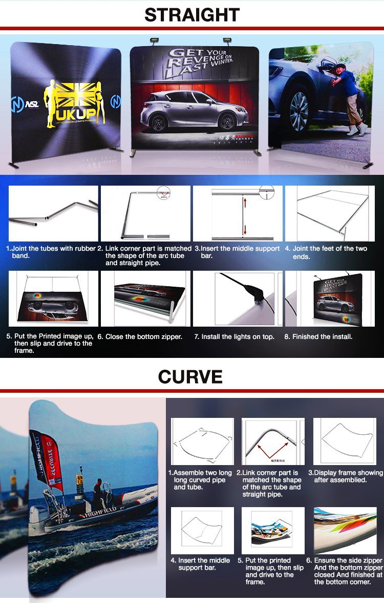 Custom Trade Show Booth Exhibition Backdrop Banner Stand