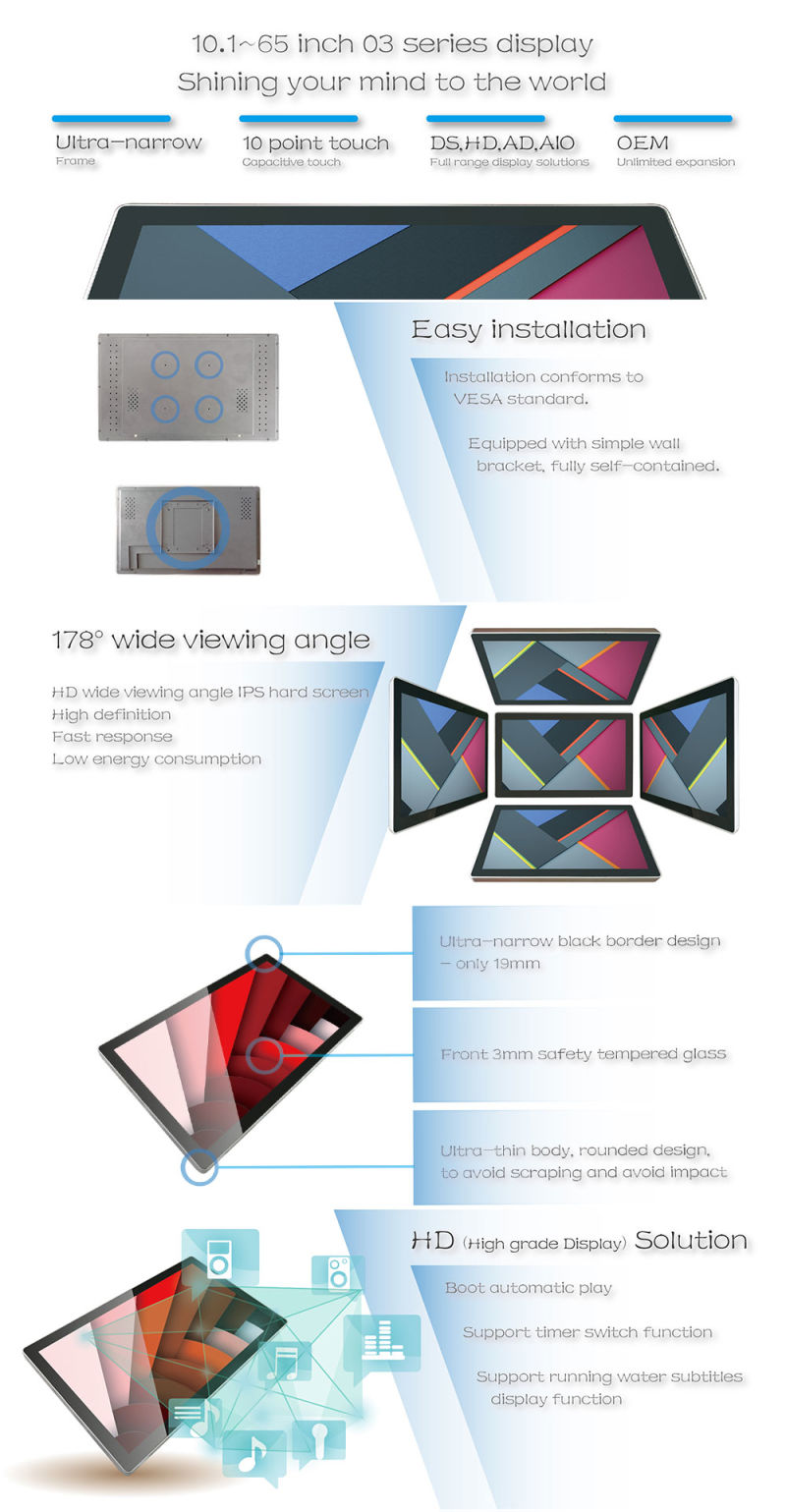 15 Inch Indoor LCD Display Advertising Monitor Digital Signage