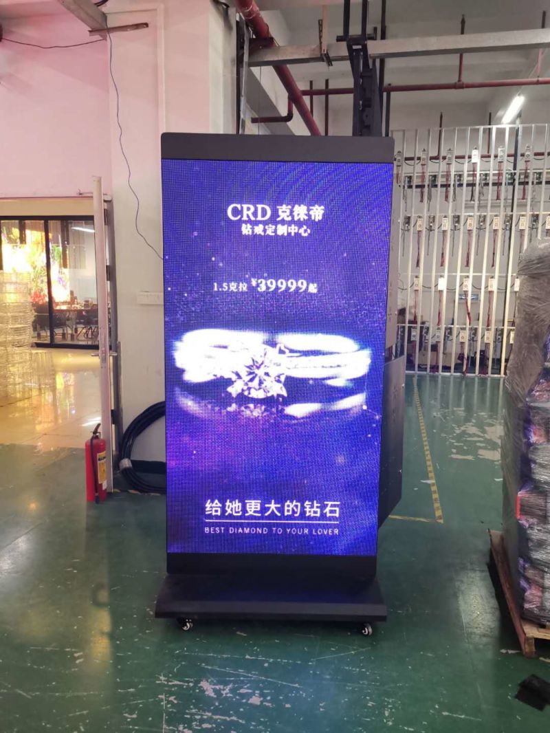 P4mm Outdoor iPoster LED Display Screen, LED Display Screen Advertising Kiosk, Mirror LED Display