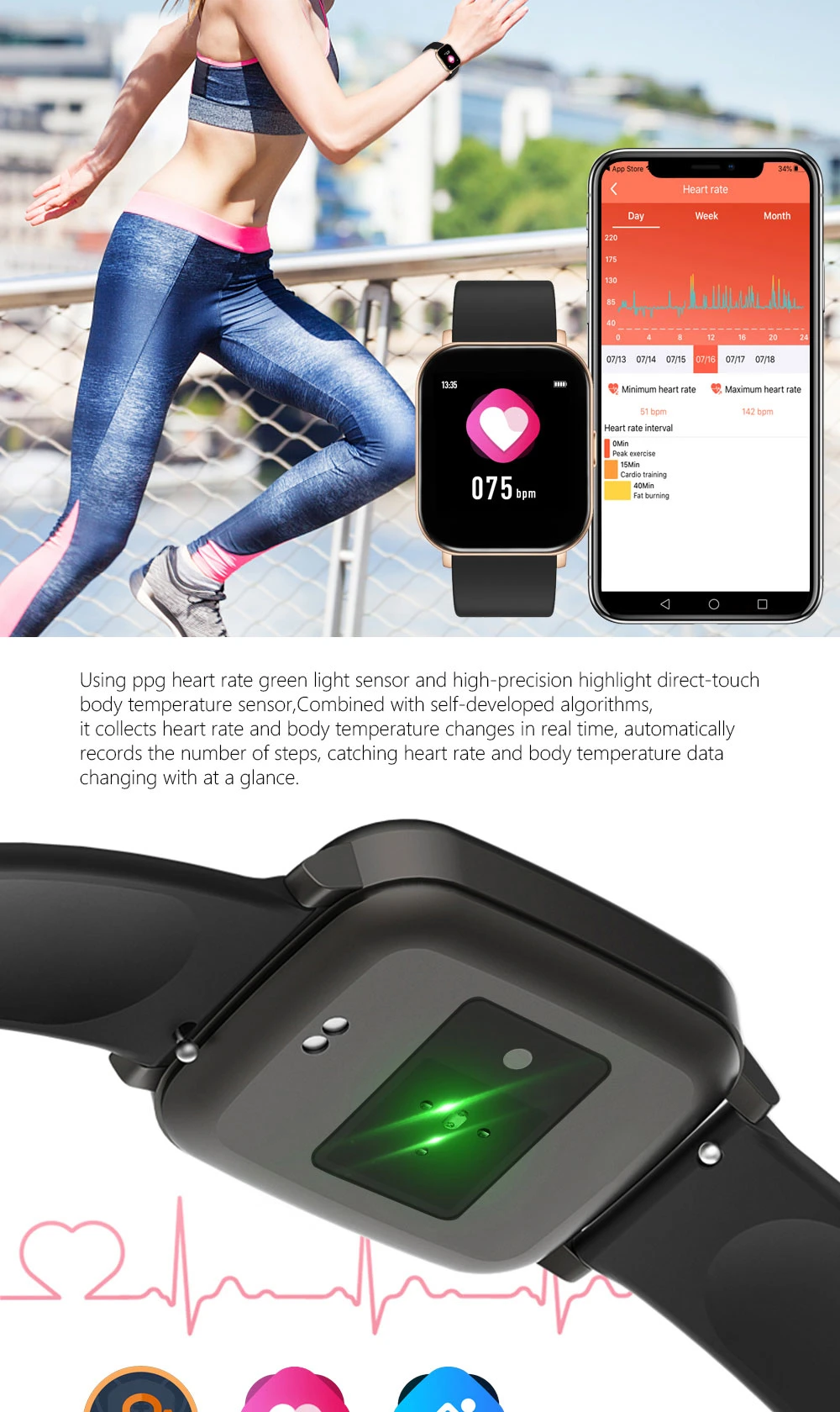 Wholesale Smart Watch Temperature Smart Watch Heart Rate Smart Watch