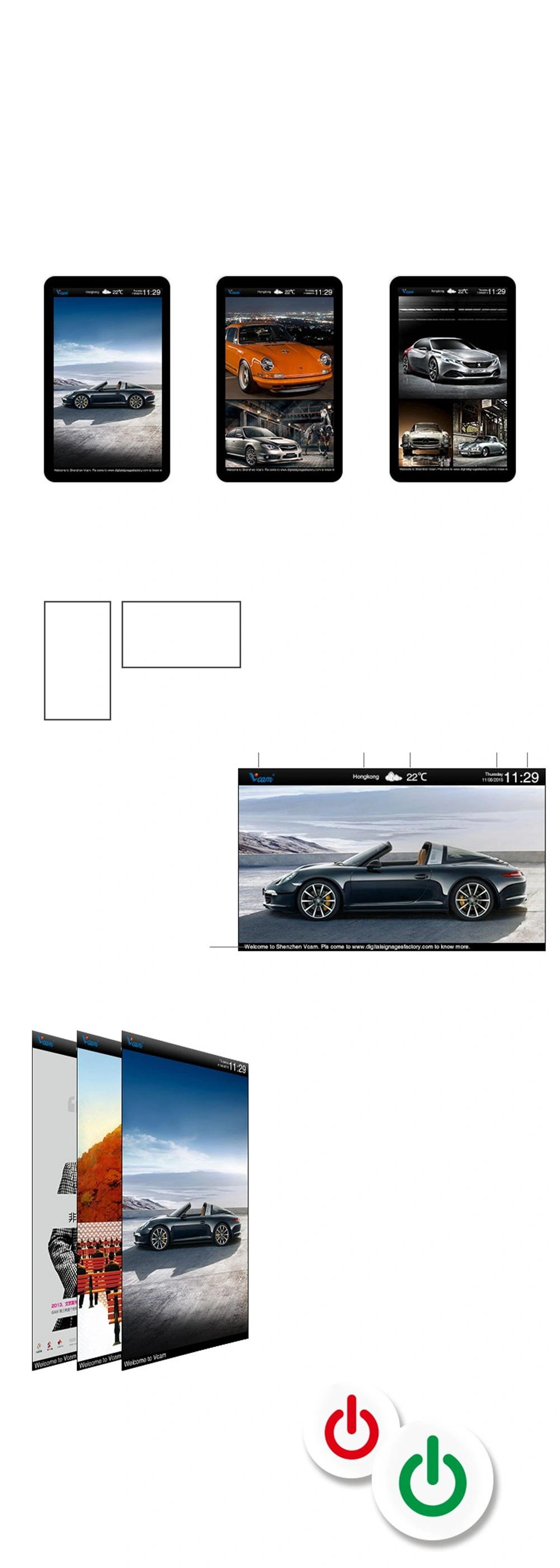 Ultra Thin 43inch Wall Mount Android LCD Advertising Display LCD Digital Advertising Screen LCD Digital Signage