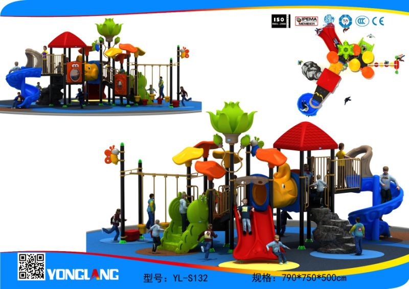 Outdoor Nature Playground Slide Plastic Playground (YL-S132)