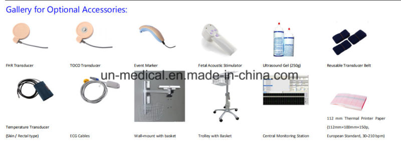Medical Hospital HDMI Optional Portable Fetal Maternal Monitor
