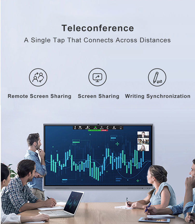 75 Inch 4K Video Conference Interactive Flat Panel for Office