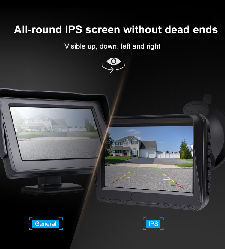 IPS LCD Monitor with Automatically Display System Rear View Camera Ahd Camera