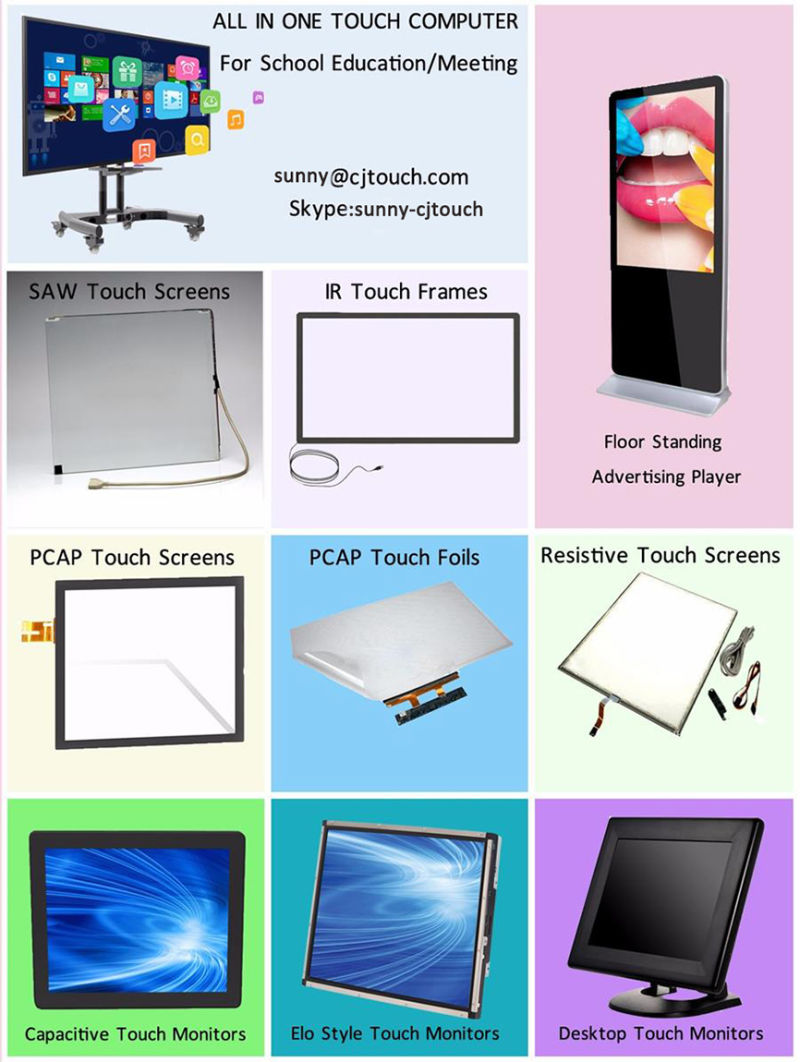 19 Inch Touch Screen Monitor Capacitive Nano Touch Foil