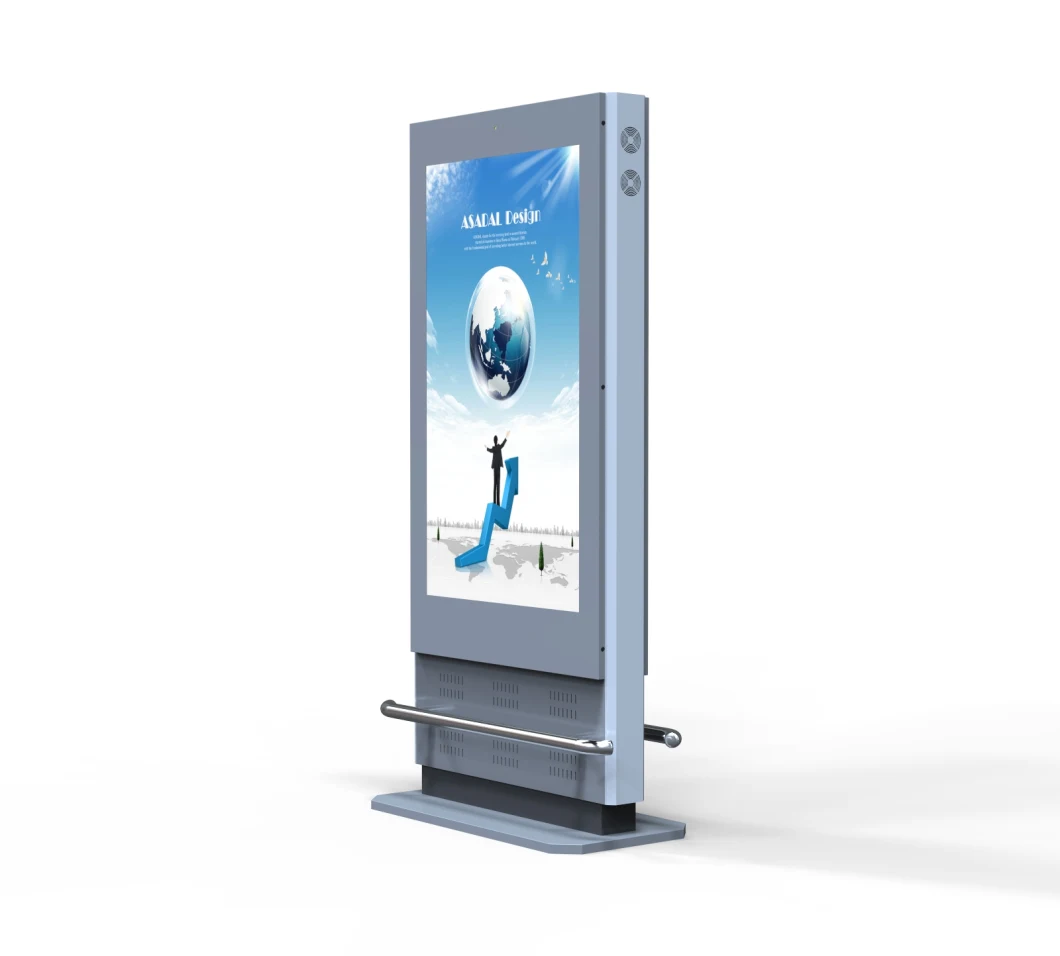Outdoor 55 Inch Floor Standing LCD Digital Signage Kiosk Portrait