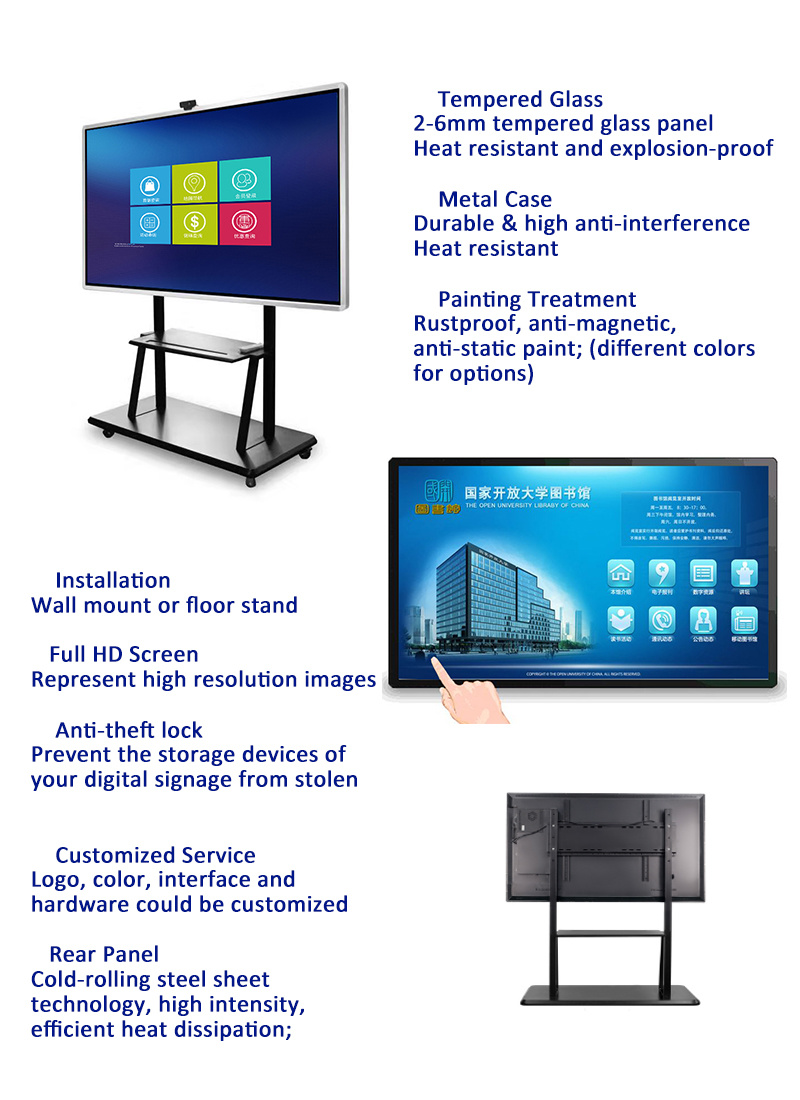 All in One Digital Smart Whiteboard Touch Screen for Interactive Panel