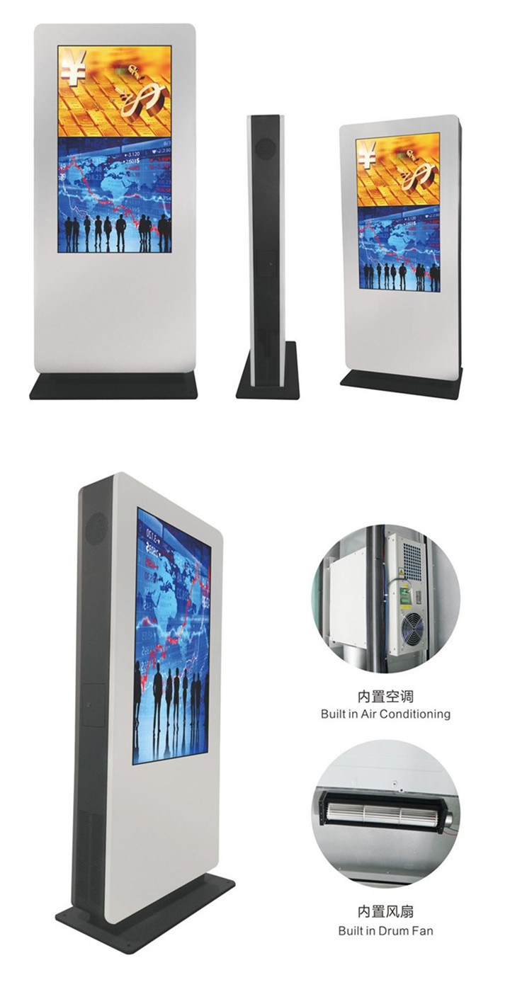 Floor Stand Ad Display 55 Inch Outdoor LCD Advertising Display Inch LCD Monitor 1024*768 Advertising Board Outdoor LED Digital Signage