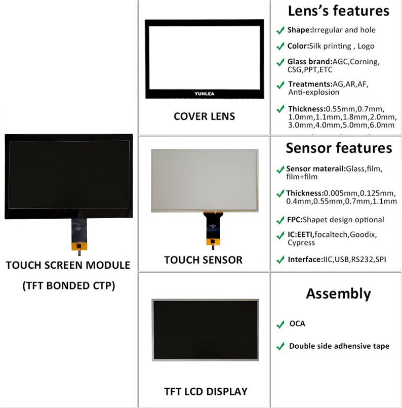 High Performance Capacitive Touch Panel 27 Inch Touch Screen for Interactive Desk Monitor