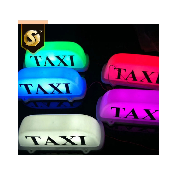 Letrero Taxi Lamp Magnetic Lighted Sign LED Car Top Sign