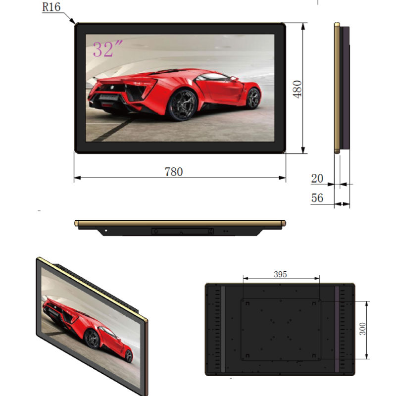 32 Inch LCD TV Advertising Kiosk All in One Touch Screen