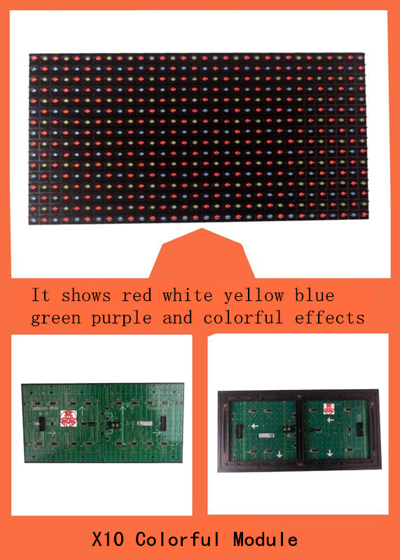 X10 Outdoor Full Color LED Module Display Screen for Advertising Board