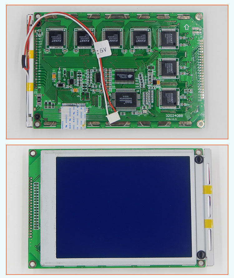 5.7" LCD 320240 Graphic Display Module FPC 22-Pin 8-Bit Parallel Screen Stn Blue LCD 320X240