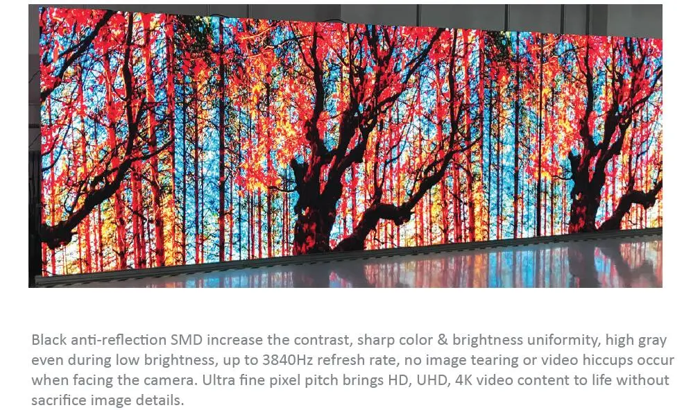 P2.5mm Ultra High Definition Small Pixel Pitch LED Screen LED Commercial 4K Screen