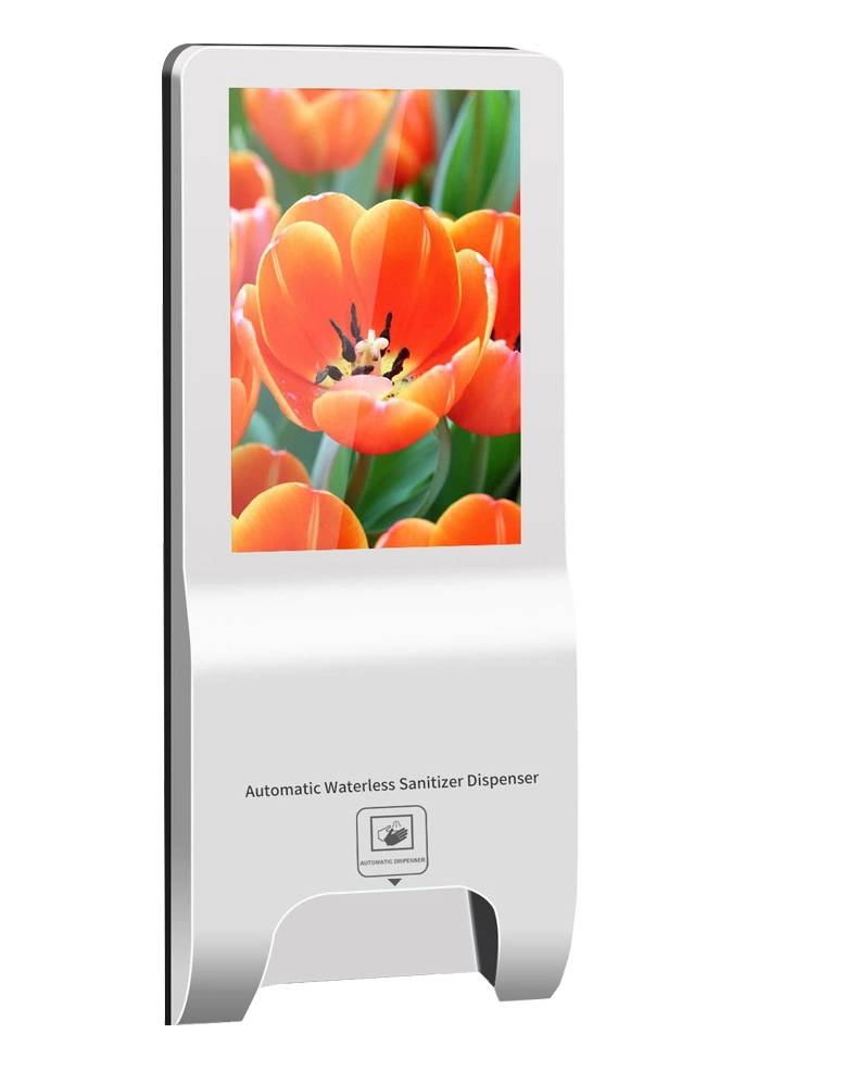 Automatic Hand Sanitizer Dispenser Media Displays LCD Digital Display Touchless Digital Signage