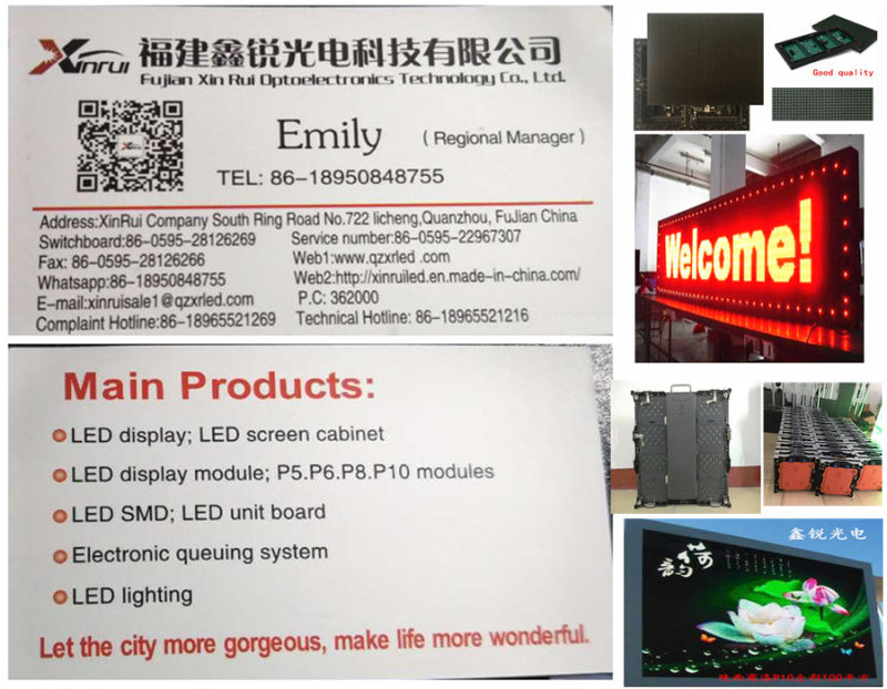 Outdoor Full Color P10 LED Display Front Rear Waterproof Outdoor Full Color 8000CD (P10 Advertising LED Display Screen)