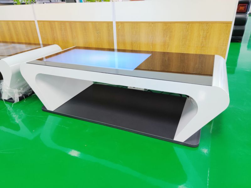 43'' Modern Style Waterproof Flexible Multi Touch Screen Coffee Table on Wheels/Capacitive Touch Table with Big Screen
