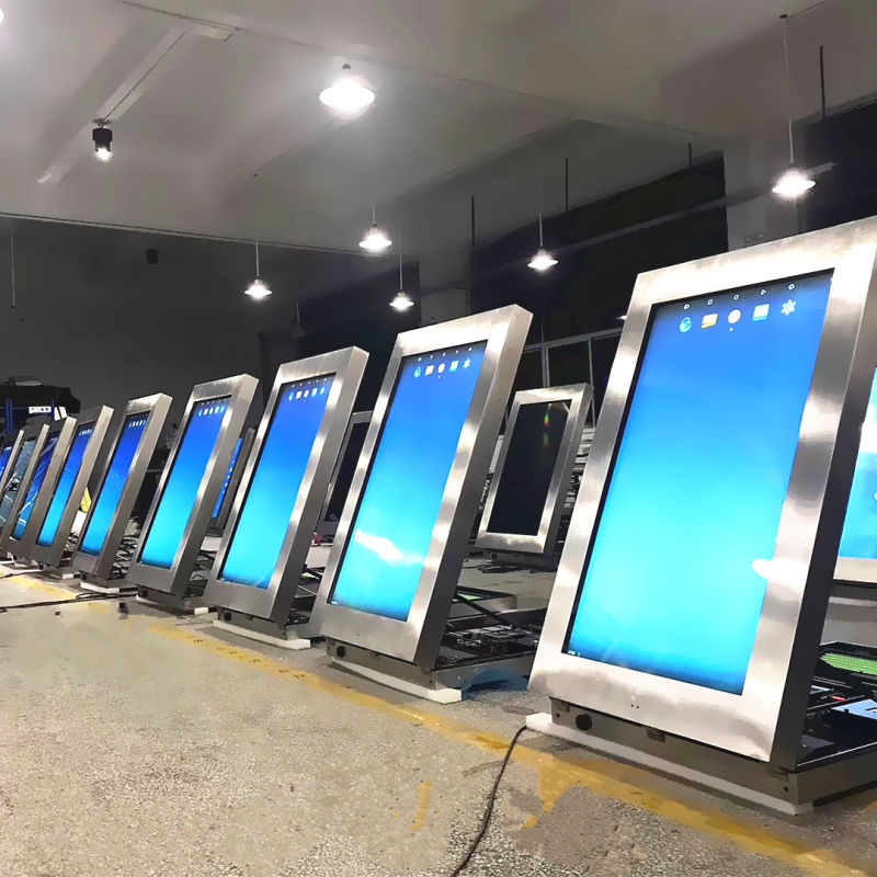 OEM Touch Screen Outdoor Advertising LCD Display Info Kiosk
