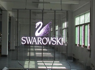 Outdoor Transparent LED Display Screen, Waterproof High Brightness Full Color LED Display for Ads