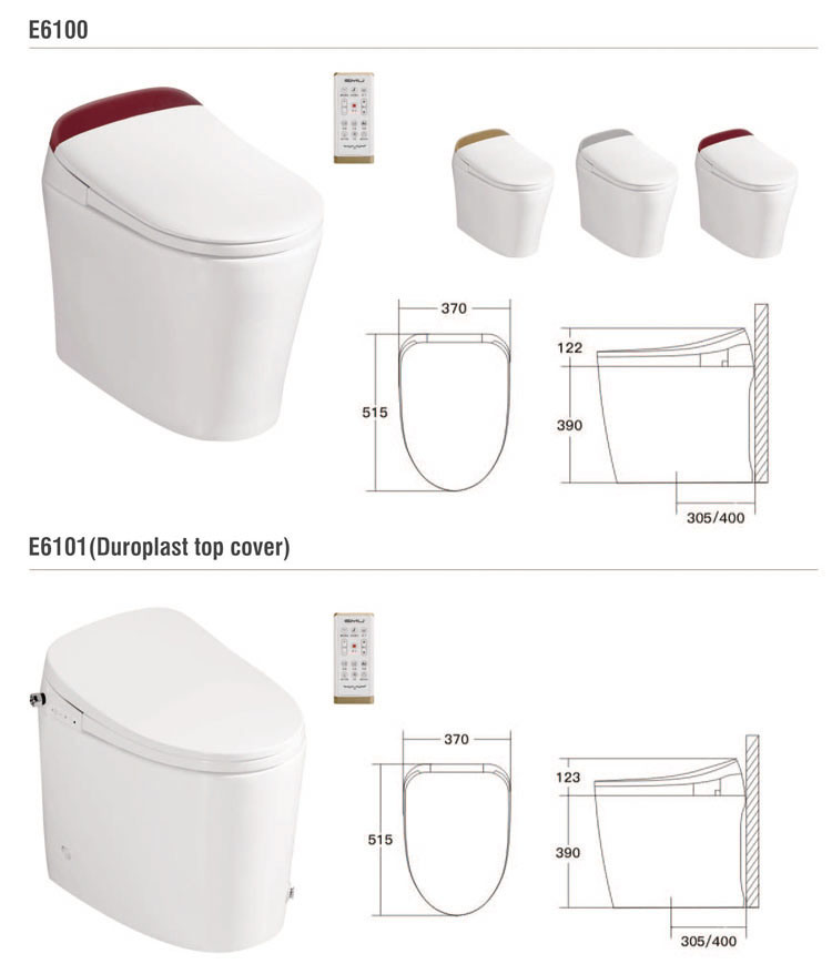 Hot Sale Luxury Intelligent Auto Operation Urea Cover Smart Toilets