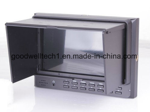 7" High Resolution on Camera Field Monitor 1024x600, Plastic Sunshade Cover + Peaking Filter