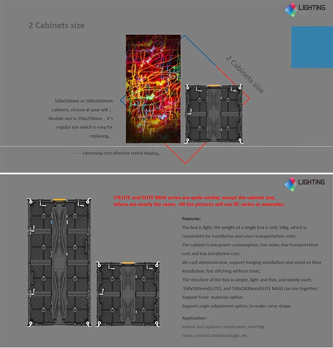 High Resolution LED Wall Flexible Display New Design P3.91 P4.8 Indoor Outdoor Stage Rental LED Cabinet/Panel/Module