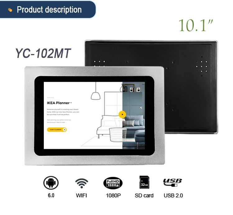 Industrial Automation 10.1'' Rk3128 1+8g IPS Touch Screen Embedded Poe Tablet PC