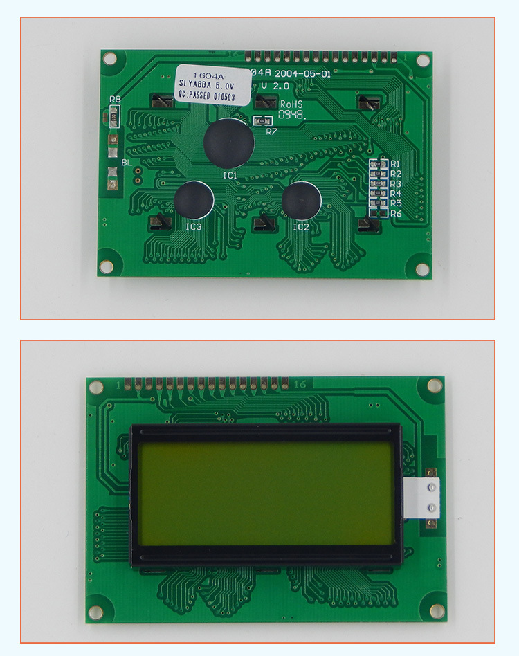 Monochrome 16X4 Character LCD Display Module Industrial 16 Pin Serial 1604 LCD Screen