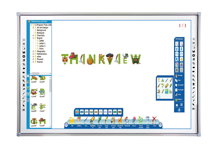 Finger Touch 10 Points USB Portable Interactive Whiteboard