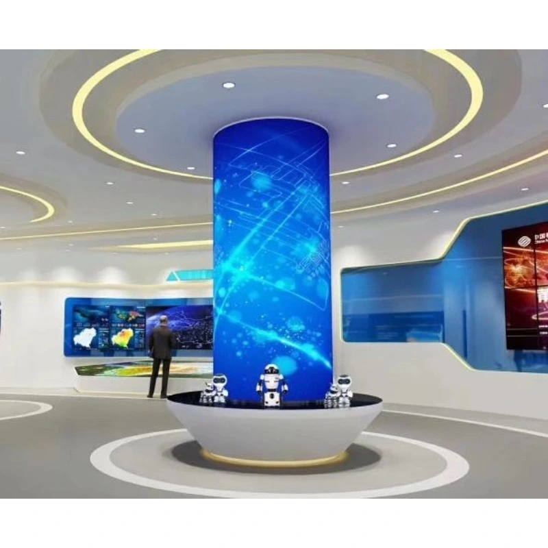 P4 Flexible LED Module Advertising Curved Cylinder LED Screen Display