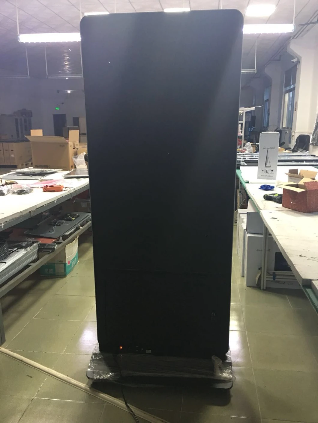 55-Inch LCD Advertising Player Floor Standing with Right Angle, Digital Signage Display