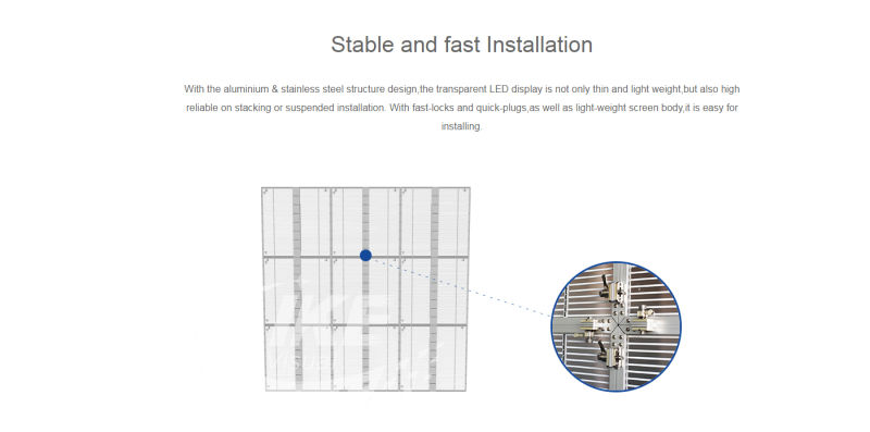 Good Quality LED Screen Indoor Price with Fast Locks Rental Transparent LED Screen