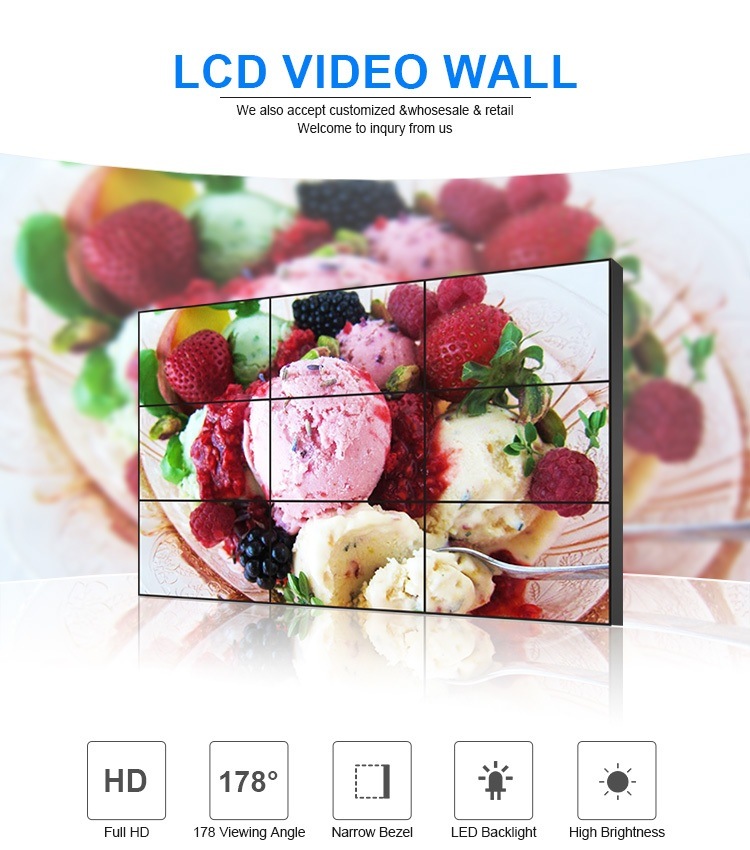 Syton Original Korea 55 Inch Super Narrow Bezel LCD Video Wall with Video Wall Controller