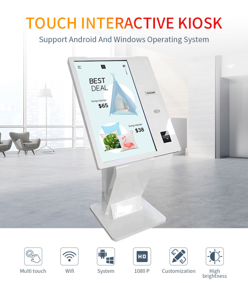 43/50/55/65 Inch Touch Screen Electronic Kiosk LCD Advertising Display Digital Kiosk Information Kiosk Touch Screen