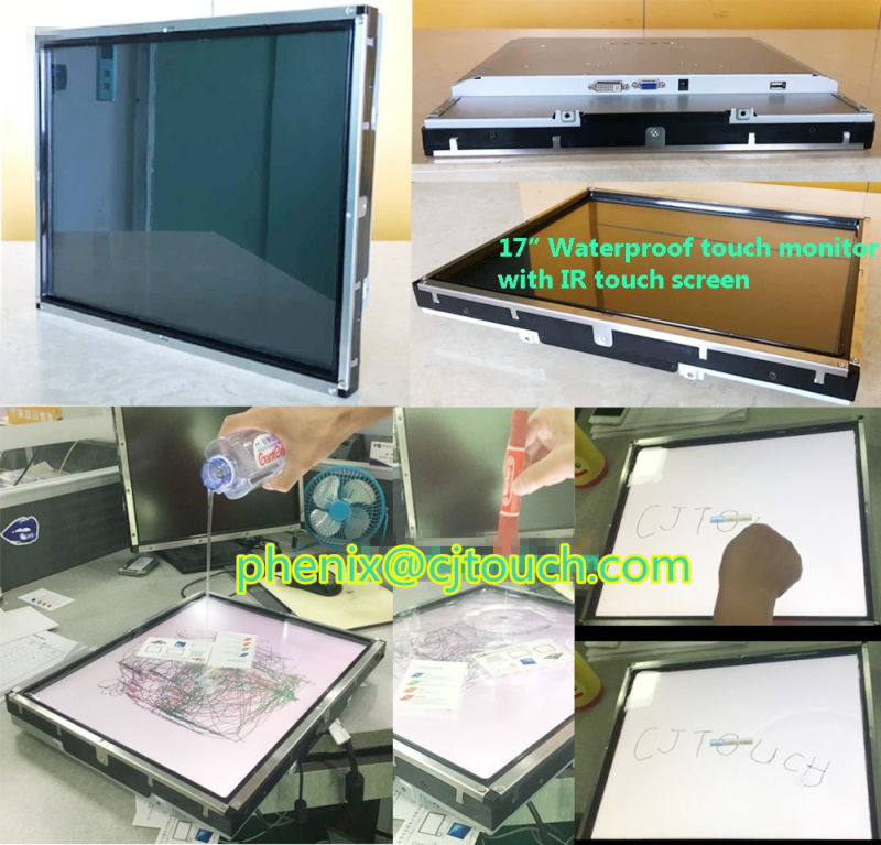 IR Touchscreen Interactive LCD Display 19inch Openframe Videowall Advertising Vending Kiosk All in One Monitor