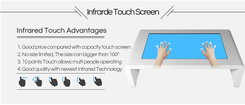 43inch LCD Touch Screen Table Manufacturers Waterproof Capacitor 10 Points Touch
