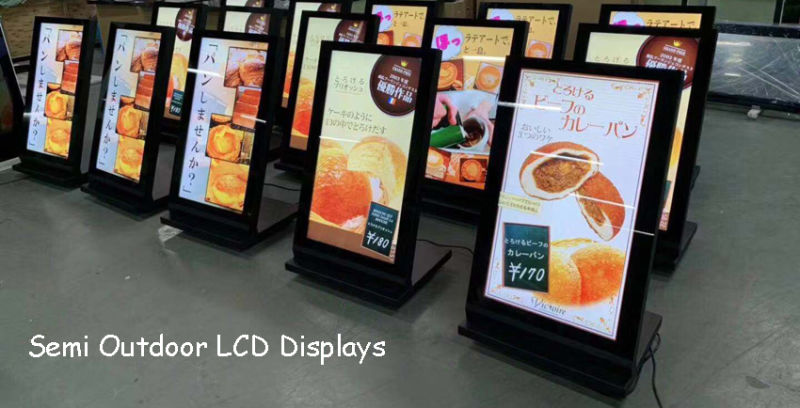 43 Inch LCD Screen Semi Outdoor Digital Signage Displays