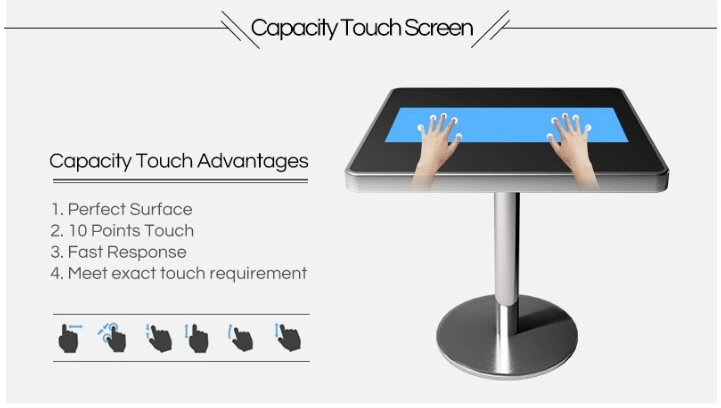 32 Inch Floor Standee Table for Coffee or Restaurant Customize Interactive Touch Screen Table Multitouch Table
