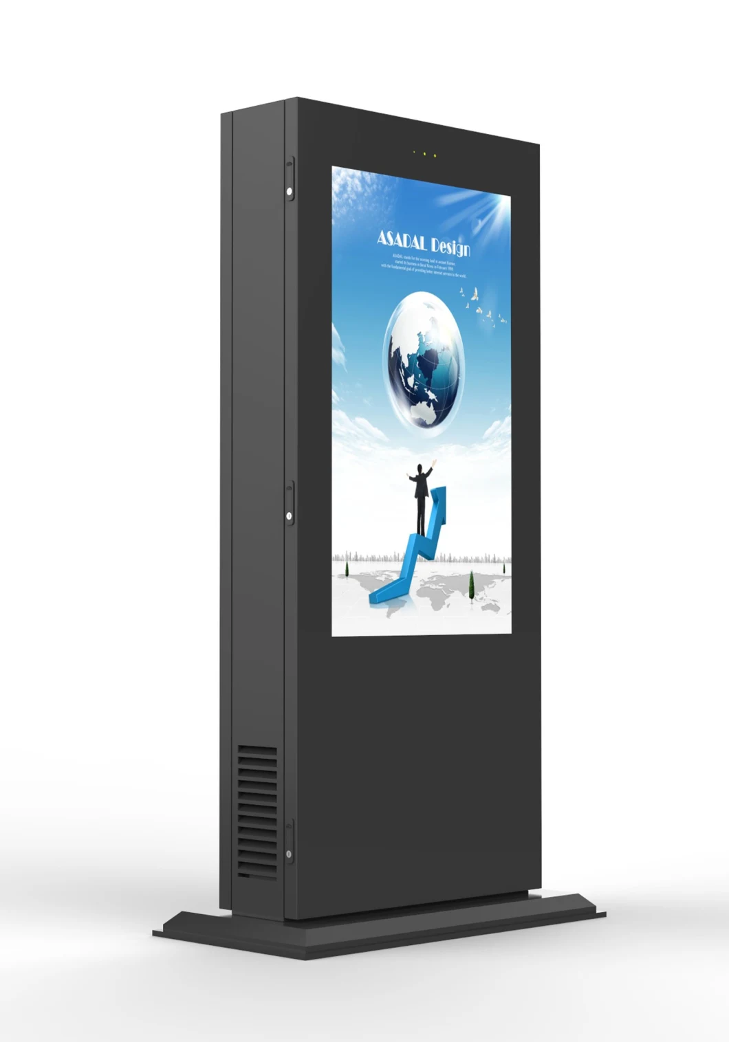 Double Sides Outdoor Advertising Kiosk 55 Inch LCD Screen Outdoor Digital Signage