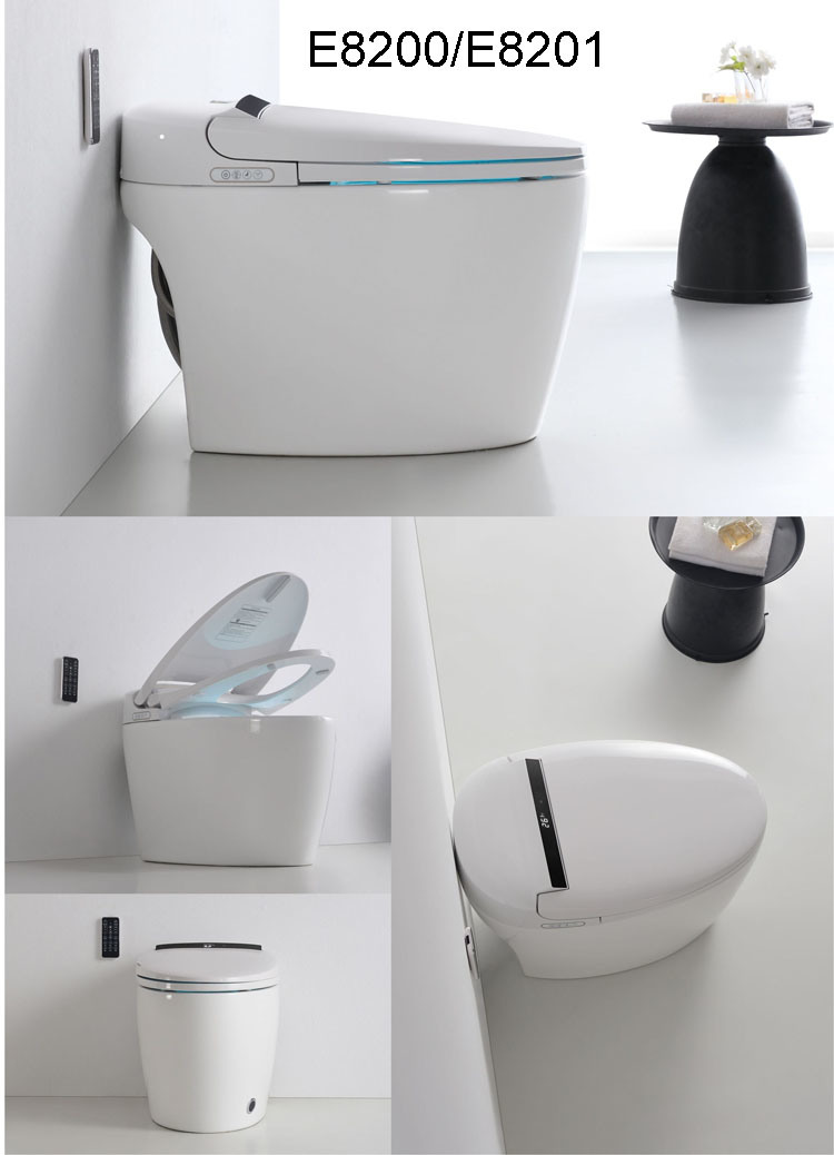 Intelligent Remote Control Instant Heating Plastic Smart Toilet
