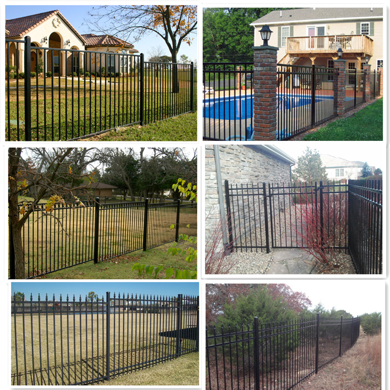 Black/White Ornamental Iron /Pool Fencing/Garden/Sidewalk/Park/Viila/Prairie/Glassland/Fencing