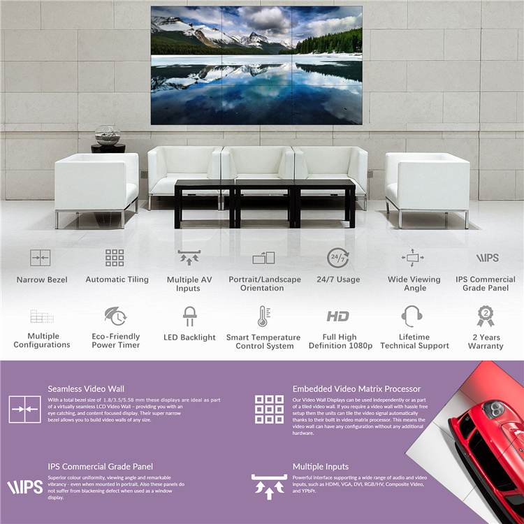 Custom Printed Sdid4609-B-UHD Ad Player Advertising Props Indoor LED Screen 46 Inch Screen